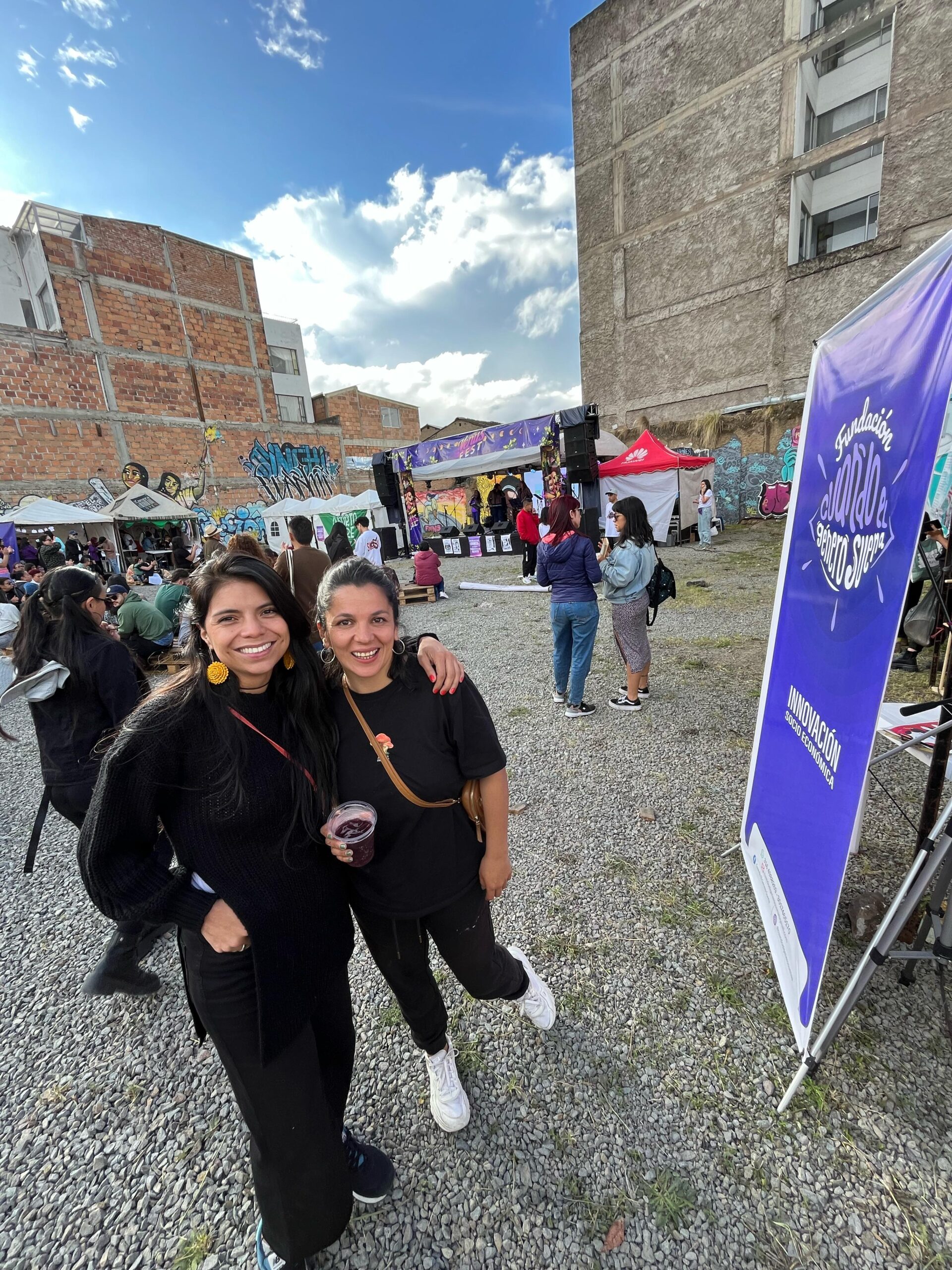 Pamela Lasso y Ángela Ponce de la Fundación Cuando el Género Suena, son las Co-creadoras del proyecto MercaTrueke en la ciudad de Pasto.