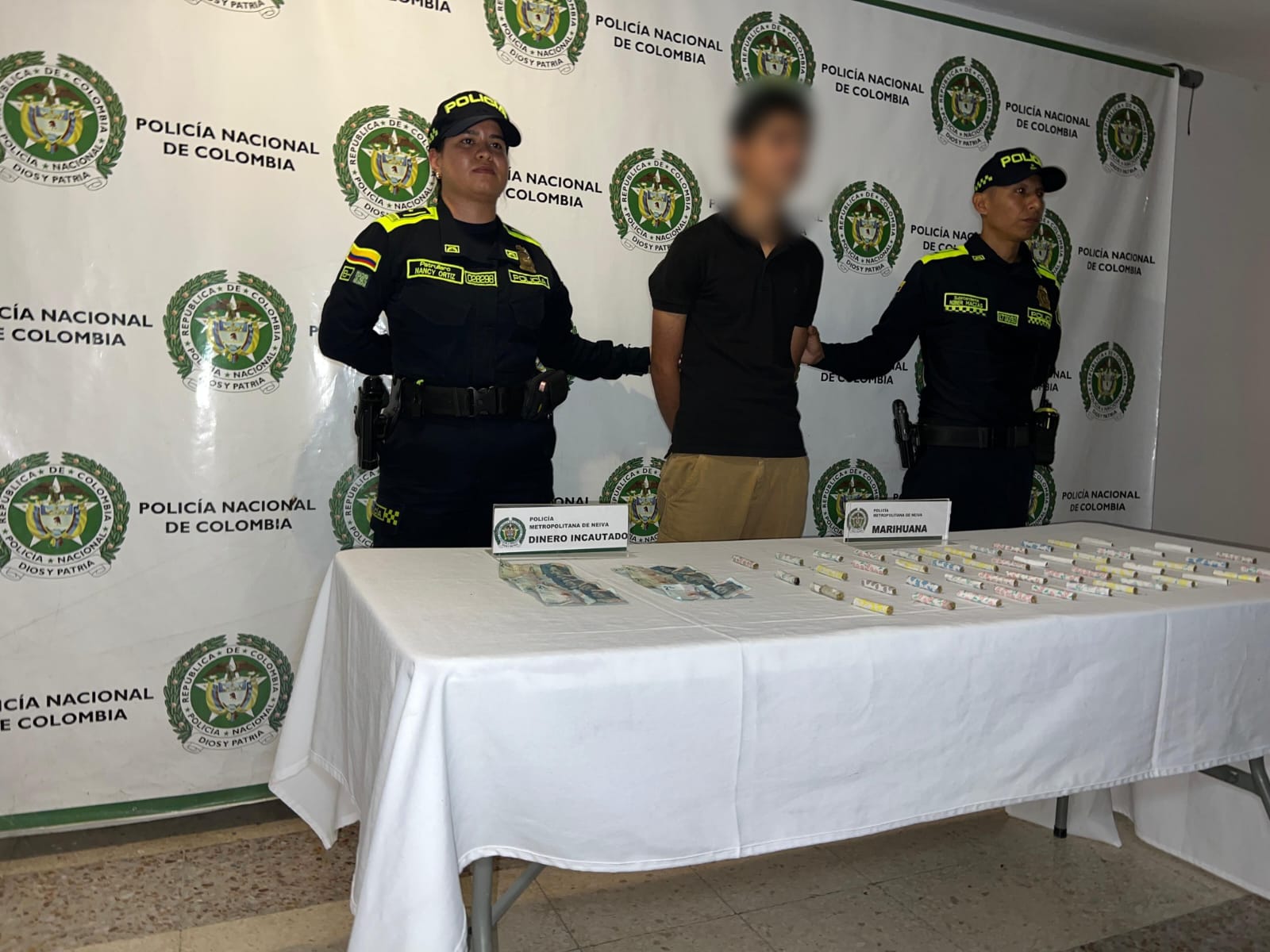 Policía Nacional captura a un hombre por tráfico de estupefacientes.
