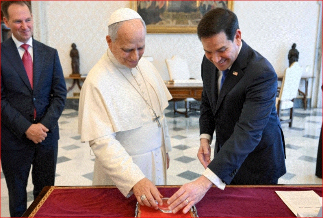 MarcoRubio- PapaLeónXIV- Vaticano- Cuba-CrisisEnCuba- DonaldTrump-EstadosUnidos
