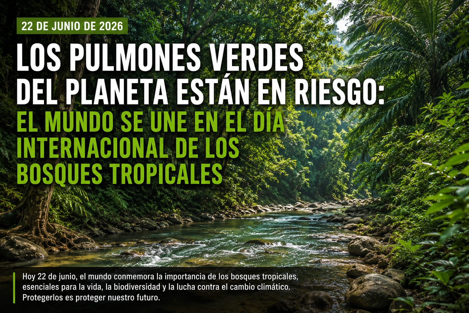 Los bosques tropicales son el corazón verde que mantiene vivo al planeta.