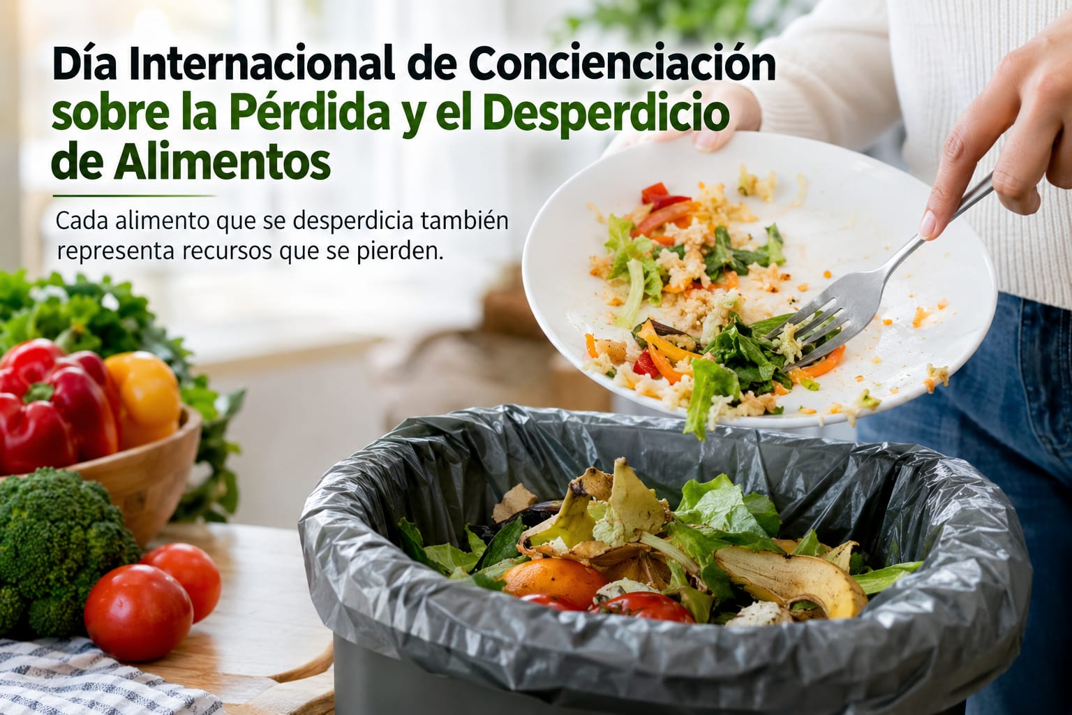 Cada alimento que se desperdicia también representa agua, energía, trabajo y recursos naturales que se pierden.