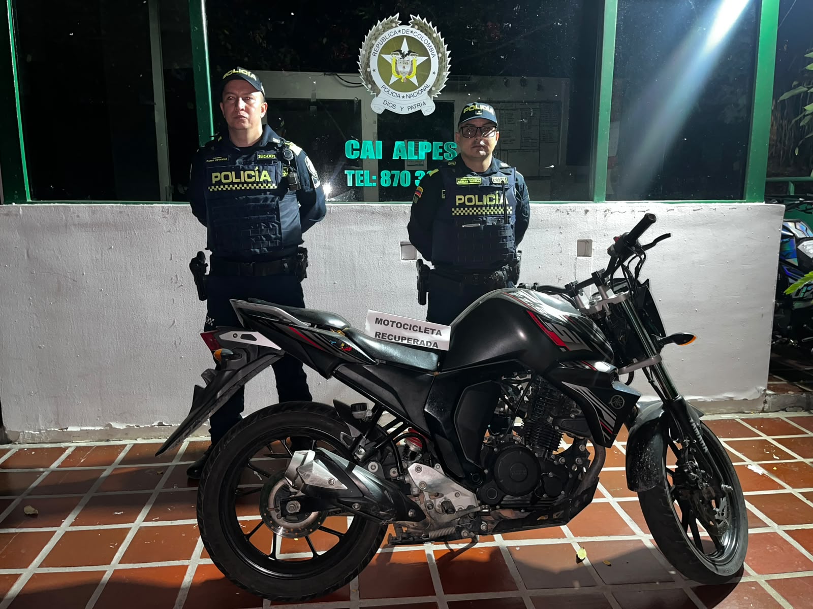 MOTOCICLETA HURTADA FUE RECUPERADA